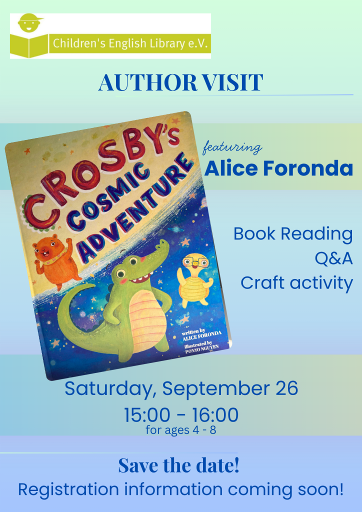 Author Visit - Saturday 26th September 15:00-16:00